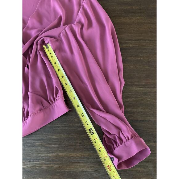 Scotch & Soda Mauve Blouse Womens Medium Pink Wrap Front Elegant Work Feminine - Picture 5 of 16